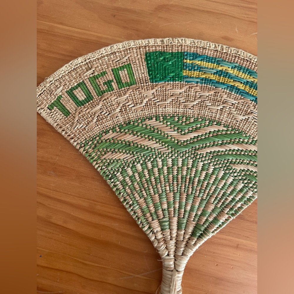 Woven African Fan, Tribal, Boho Home Decor, Wall Hanging - Picture 6 of 8